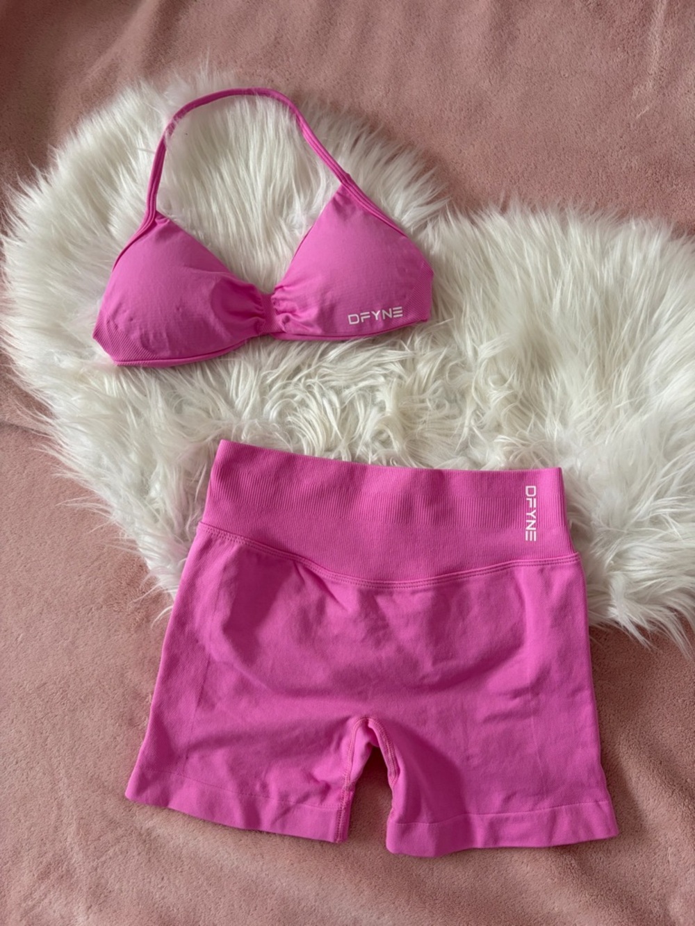 DFYNE Pink Top & Short Set